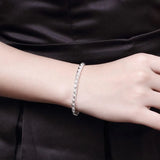 925 Silver Twisted Rope Chain Bracelet Wedding Jewelry