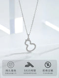 925 Silver Vintage Chinese Gourd Pendant Necklace