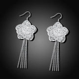 925 Silver Wedding Retro Woman Necklace Earring Ring Set