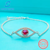 925 Silver CZ Bracelet for Women Daisy Flower Love