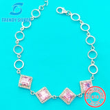 925 Silver Daisy Bracelet with CZ for Women