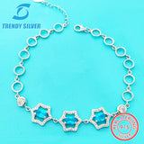 925 Silver CZ Bracelet for Women, Daisy Flower Love Jewelry