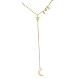 925 Silver Star Charm Chain Choker Necklace Rose Plated Wedding