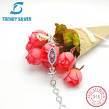 925 Silver Evil Eye Bracelet with CZ Zirconia