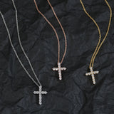 925 Sterling Silver Envelope Cross Necklace European American Jewelry