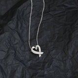 925 Silver Love Necklace Light European American Jewelry