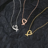 925 Silver Love Necklace Light European American Jewelry