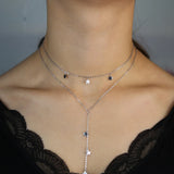 925 Silver Y Shape Layered Necklace For Women