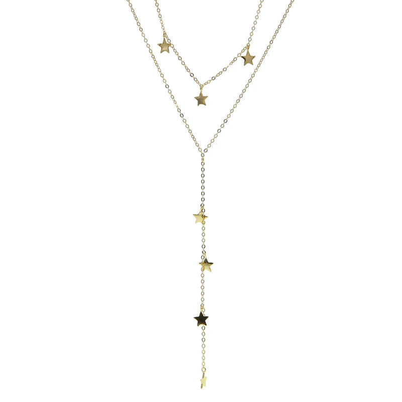 925 Silver Y Shape Layered Necklace For Women