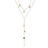 925 Silver Y Shape Layered Necklace For Women