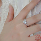 925 Silver Zircon Infinite Symbol Ring for Women