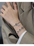 925 Sterling Thai Silver Bracelet with Niche Chrysanthemum