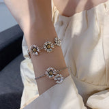 925 Sterling Thai Silver Bracelet with Niche Chrysanthemum