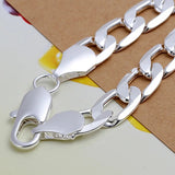 Silver 12MM Chain Bracelet Joker Charm Personalized Female Jewelry