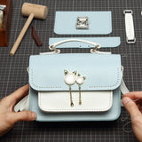 Cow Leather Top-Handle Bag Ladies Shoulder Straps Satchel