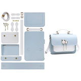 Cow Leather Top-Handle Bag Ladies Shoulder Straps Satchel