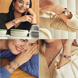 925 Silver Heart Leaf Bracelet for Charms, High Jewelry