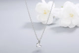 925s Silver Water Drop Diamond Pendant Necklace