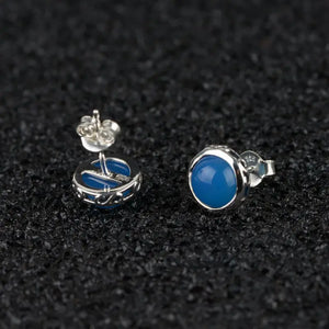 925silver earrings with aquamarine tremella nail