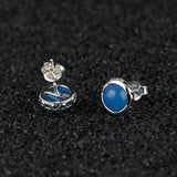 925silver earrings with aquamarine tremella nail