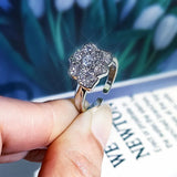 925 Sterling Silver Flower Zircon Jewelry Set for Women