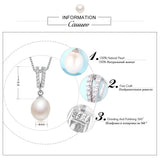 925 Silver Necklace Pendant with Freshwater Pearl Jewelry