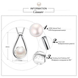 925 Silver Necklace Pendant Natural Freshwater Pearl Jewelry