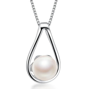 925 Silver Necklace Pendant Natural Freshwater Pearl Jewelry
