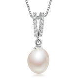 925 Silver Necklace Pendant with Freshwater Pearl Jewelry