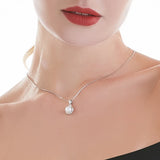 925 Sterling Silver Freshwater Pearl Necklace Pendant for Women