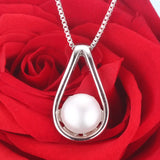 925 Silver Necklace Pendant Natural Freshwater Pearl Jewelry