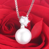 925 Sterling Silver Necklace Pendant with Natural Freshwater Pearl