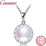 925 Silver Freshwater Pearl Necklace Pendant for Women