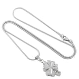 Four Leaf Clover Cremation Necklace - Engravable Keepsake Pendant