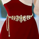 Adjustable Rhinestone Chain Belt for Women