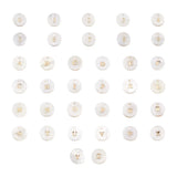 92pcs/Box Freshwater Shell Letter Number Charms Pendant DIY Necklace Bracelet