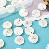 92pcs/Box Freshwater Shell Letter Number Charms Pendant DIY Necklace Bracelet