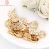 6PCS 9x12MM 24K Plated Symbol Charms Pendants DIY Jewelry Accessories