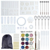 94 Pcs Silicone Casting Resin Molds And Tools Set Glitter Sequins