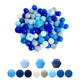 95 Pcs 15Mm Silicone Beads Bulk For Keychain Making