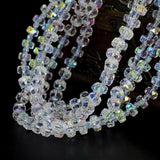 95 Pcs Wheel Shape Crystal Glass Beads 5x7mm