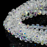 95 Pcs Wheel Shape Crystal Glass Beads 5x7mm