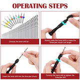 95-Piece Hand Drill Bits Set: Pin Vise Hand Drill & 74 Mini Twist Drill Bits