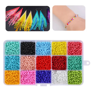 9500Pcs 3mm Acrylic Beads Kit for Jewelry Making DIY