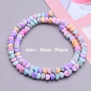 95Pcs 6mm Faceted Crystal Glass Beads for Jewelry Making