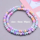 95Pcs 6mm Faceted Crystal Glass Beads for Jewelry Making