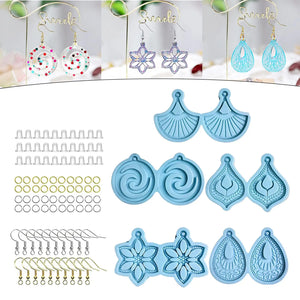 95Pcs Earrings Resin Mold Jewelry Making Kit