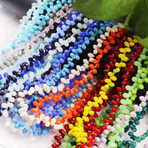95Pcs 5x8mm Austria Glass Teardrop Bead For Jewelry Making