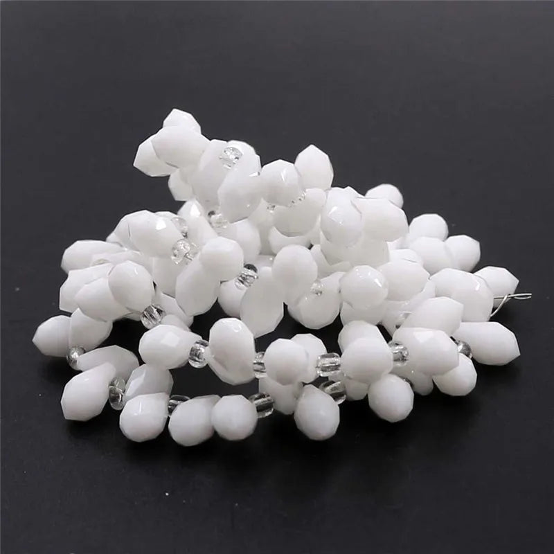 95Pcs 5x8mm Austria Glass Teardrop Bead For Jewelry Making