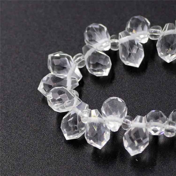 95Pcs/Lot 5x8mm Crystal Teardrop Pendants Faceted Beads For DIY Jewelry Making
